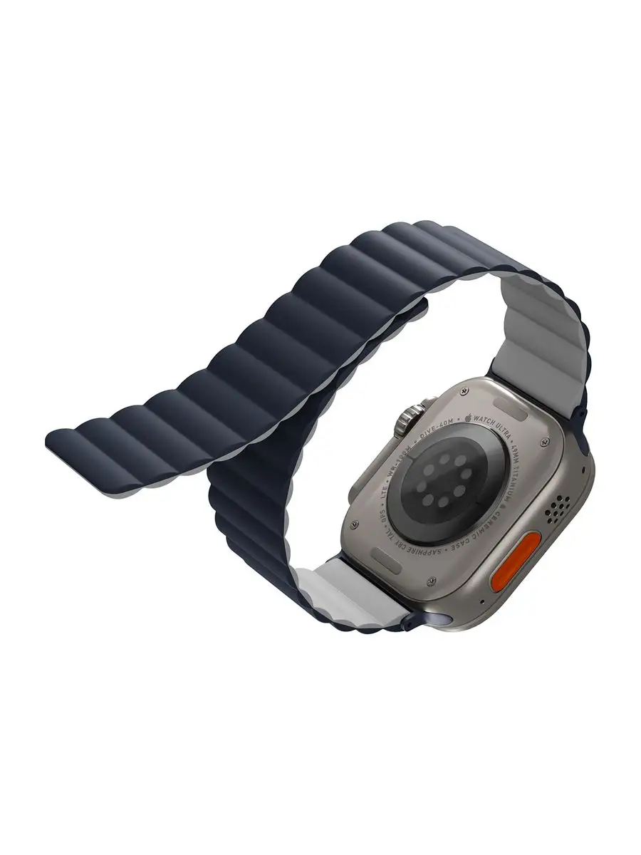 Ремешок Uniq для Apple Watch Revix reversible Magnetic для Apple Watch 49/46/45/44, Голубо-серый
