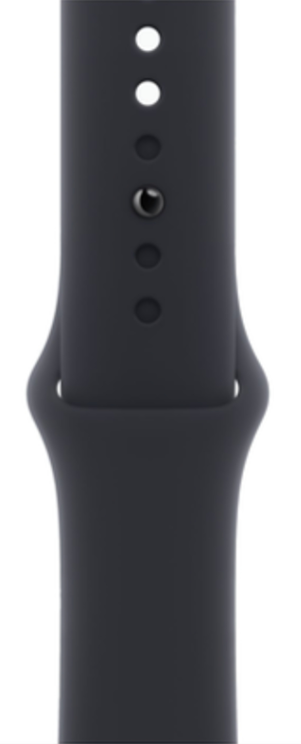 Apple Watch SE 2024, 40 мм, корпус из алюминия цвета «темная ночь», спортивный ремешок цвета «темная ночь», размер S/M, MXE73