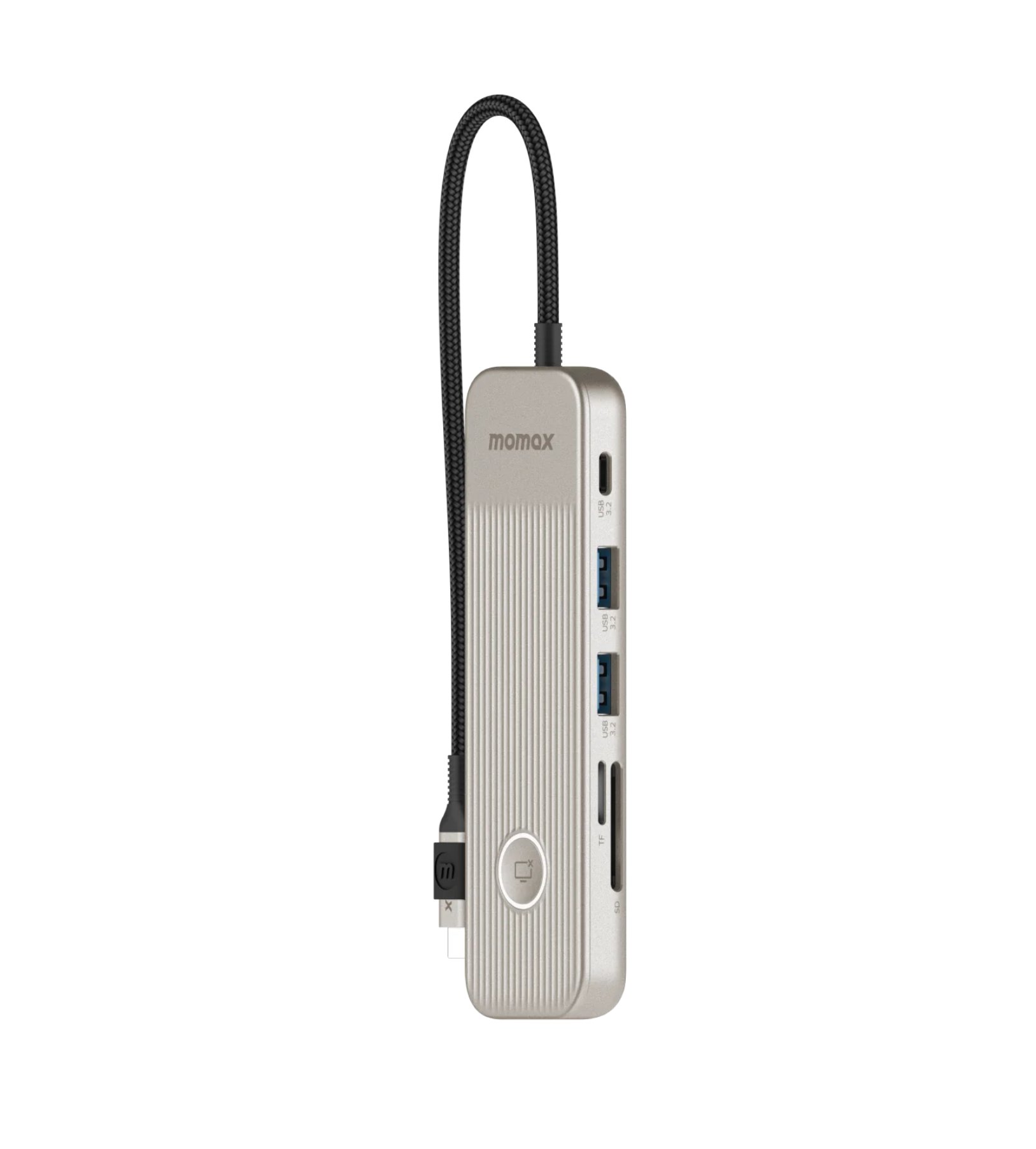 Многофункциональный хаб USB-C 8 в 1 MOMAX ONELINK, Титановый, DH18L