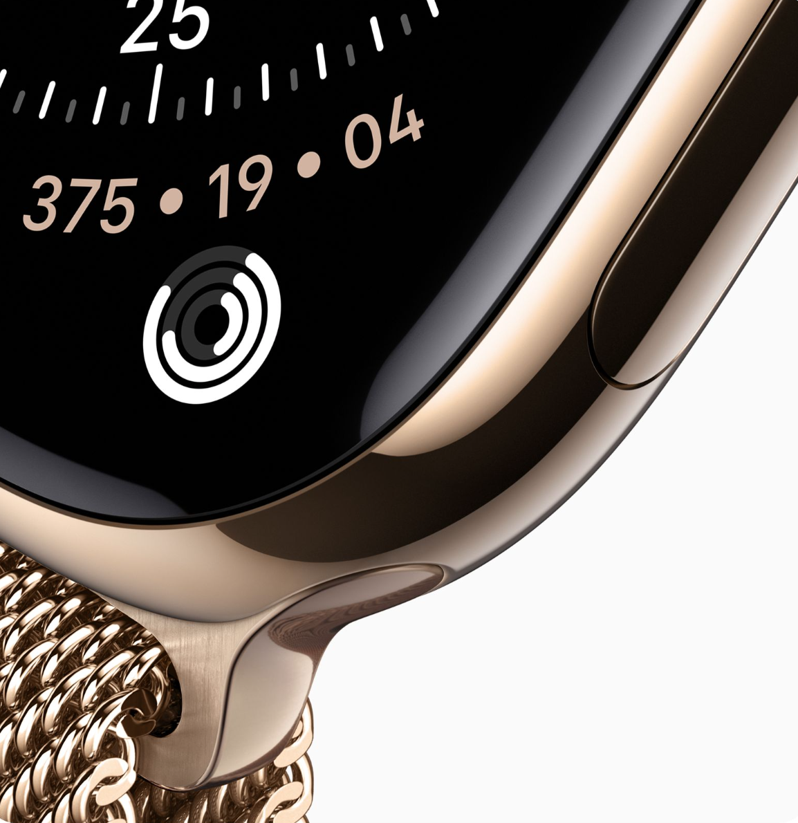 Apple Watch Series 11, 42 мм, корпус из золотого титана, ремешок Milanese золотого цвета
