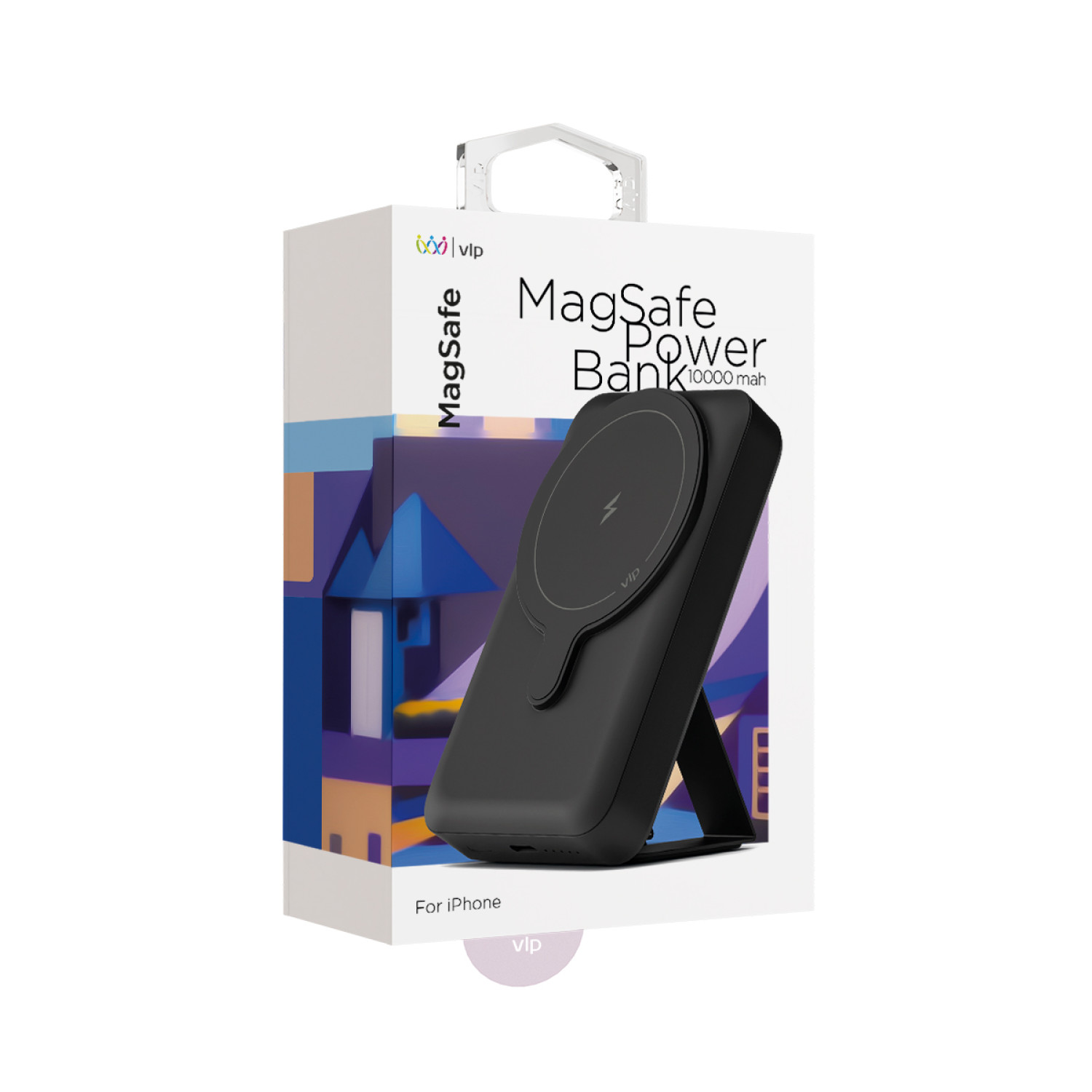 Power Bank VLP Magsafe PowerBank USB-C, 10000 мА·ч, Черный