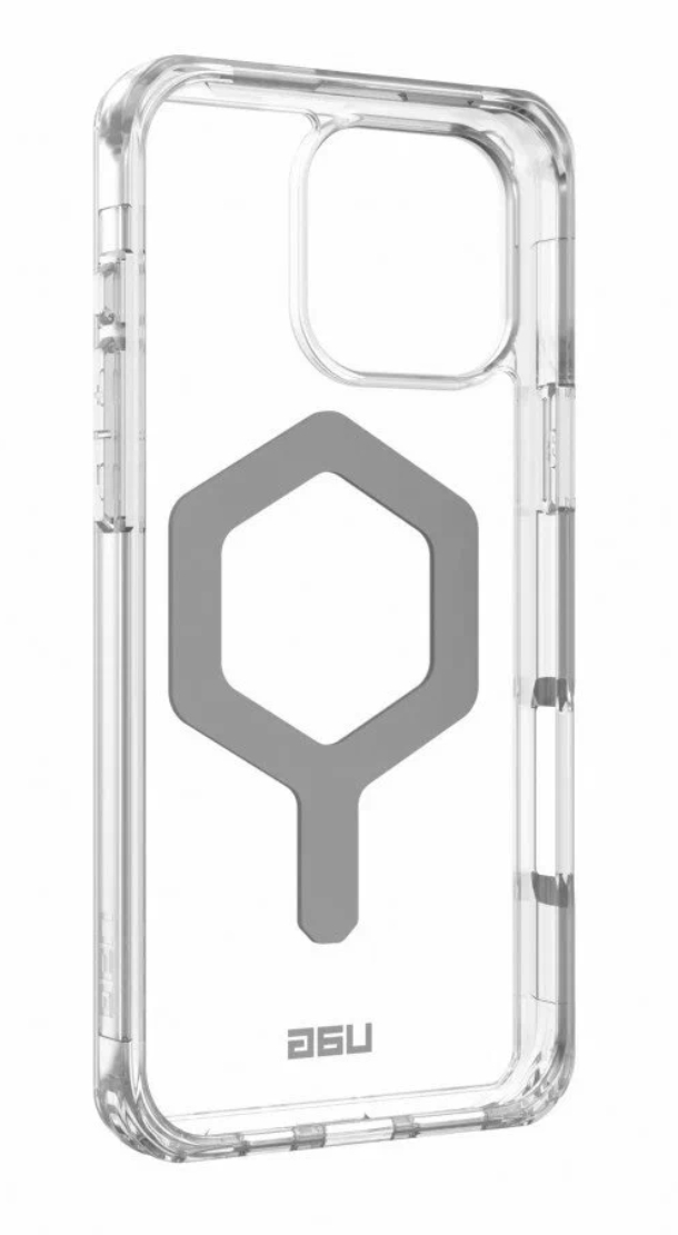 Чехол с поддержкой MAGSAFE Uag Plyo для iPhone 16 Pro Max, Прозрачный/Серебро