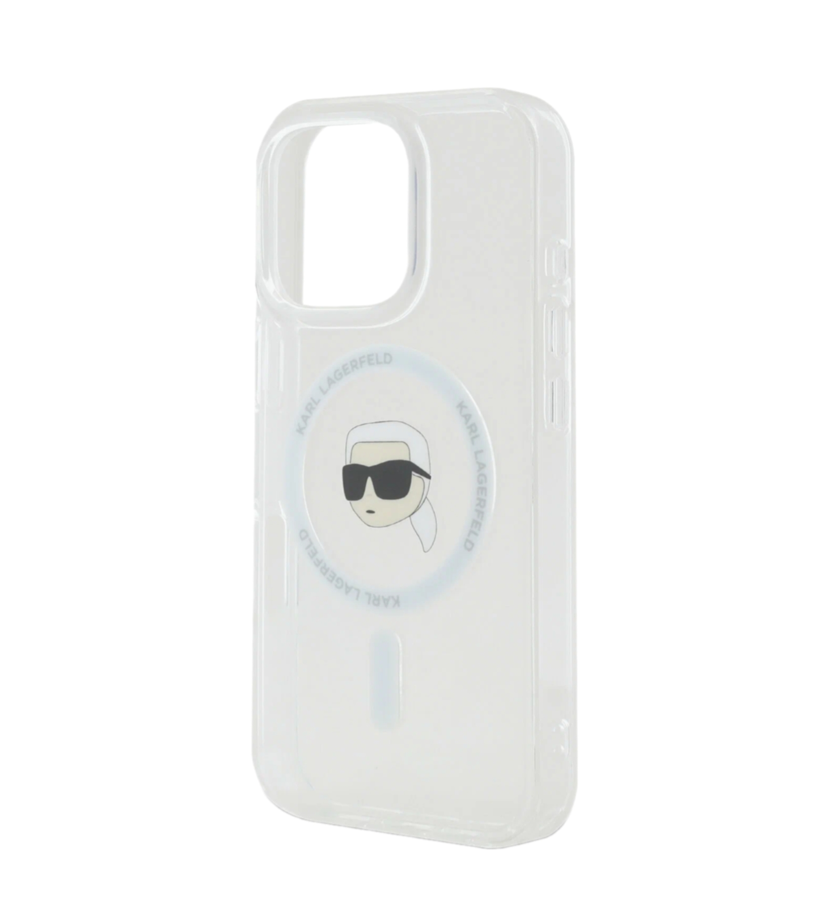 Чехол Lagerfeld PC/TPU NFT Karl Head Metal camera Hard White (MagSafe) для iPhone 16 Pro, Белый