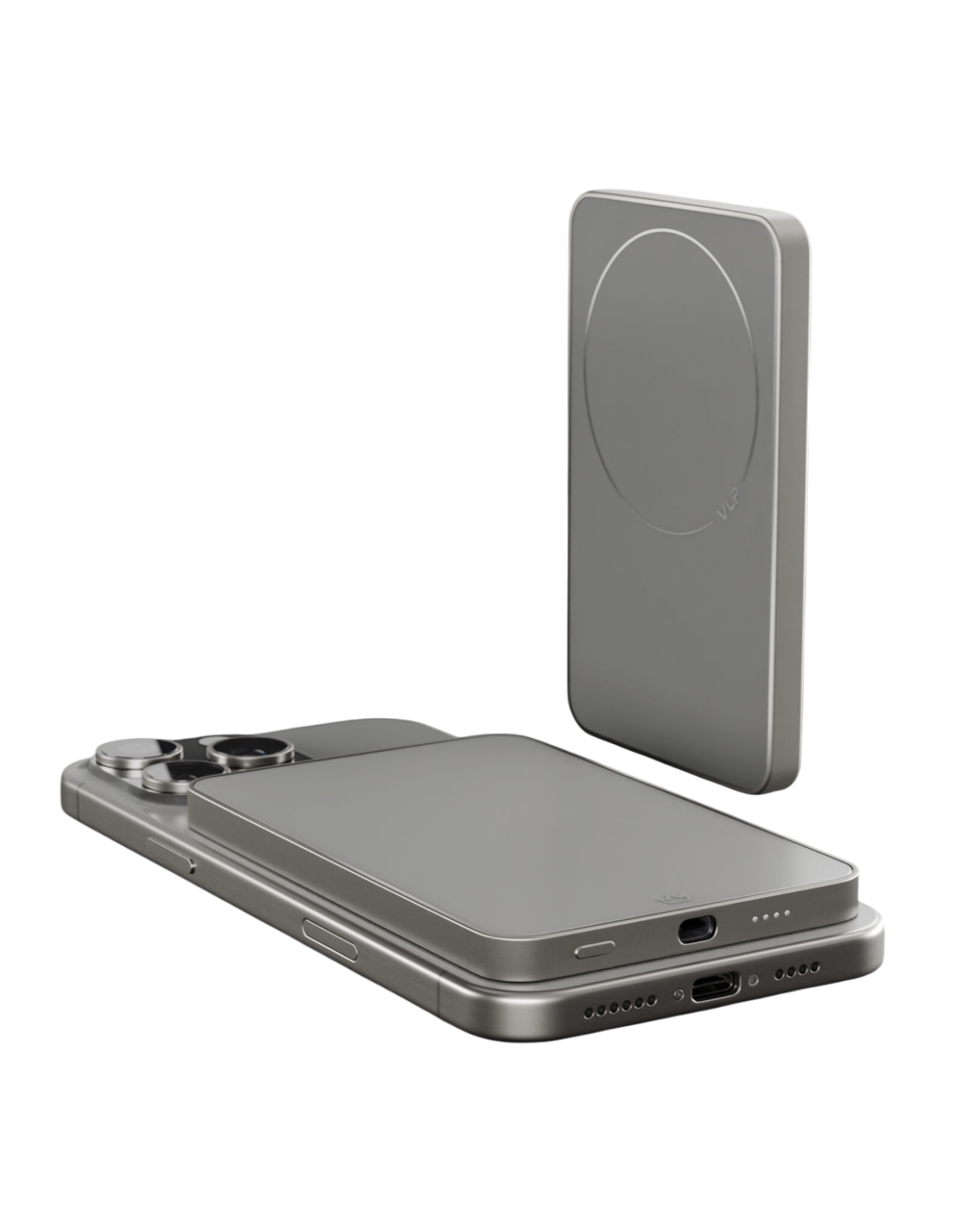 Внешний аккумулятор «vlp» Diamond Energy MagSafe USB-C, 5000 mAh, Натуральный титан