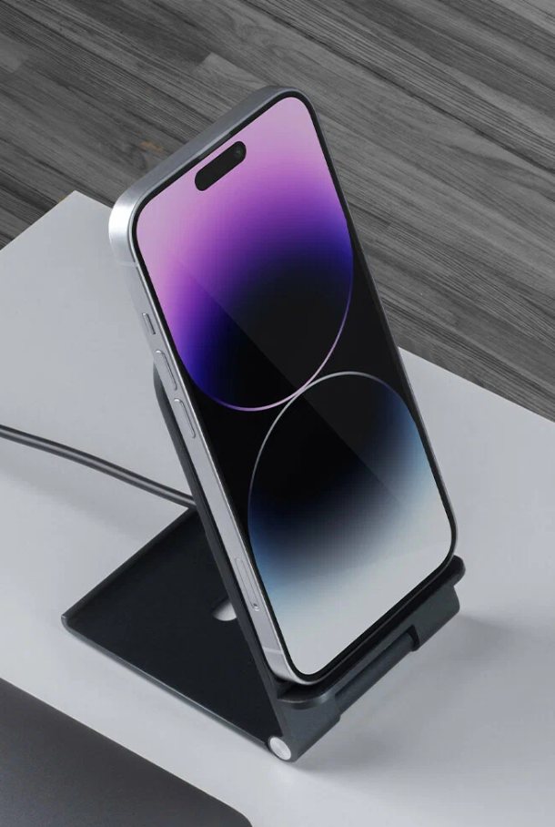 Deppa QI 15W Slim складная, Графит