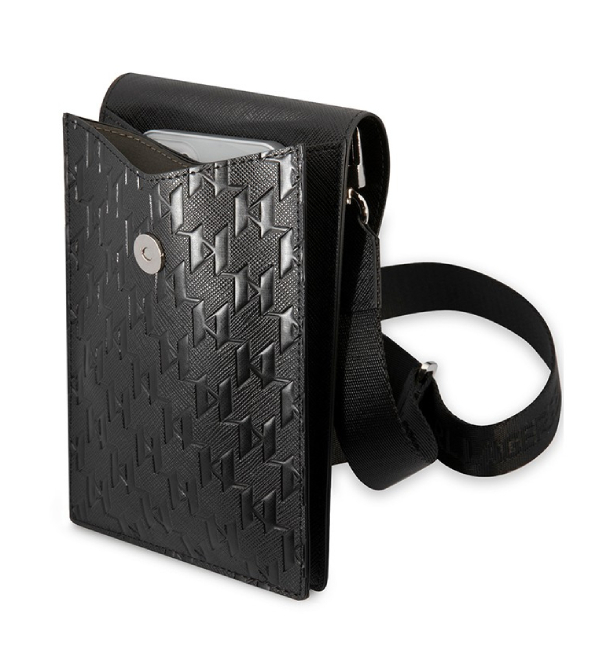 Сумка для смартфонов Lagerfeld Wallet Phone Pouch Saffiano Monogram, Черный