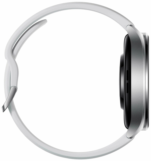 Умные часы Xiaomi Watch 2 Серебристый корпус с серым силиконовым ремешком
