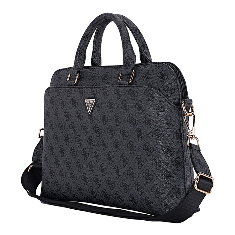 Сумка Guess для ноутбуков 15"/16" 4G Bag with Zipper pocket Triangle metal logo, Черная