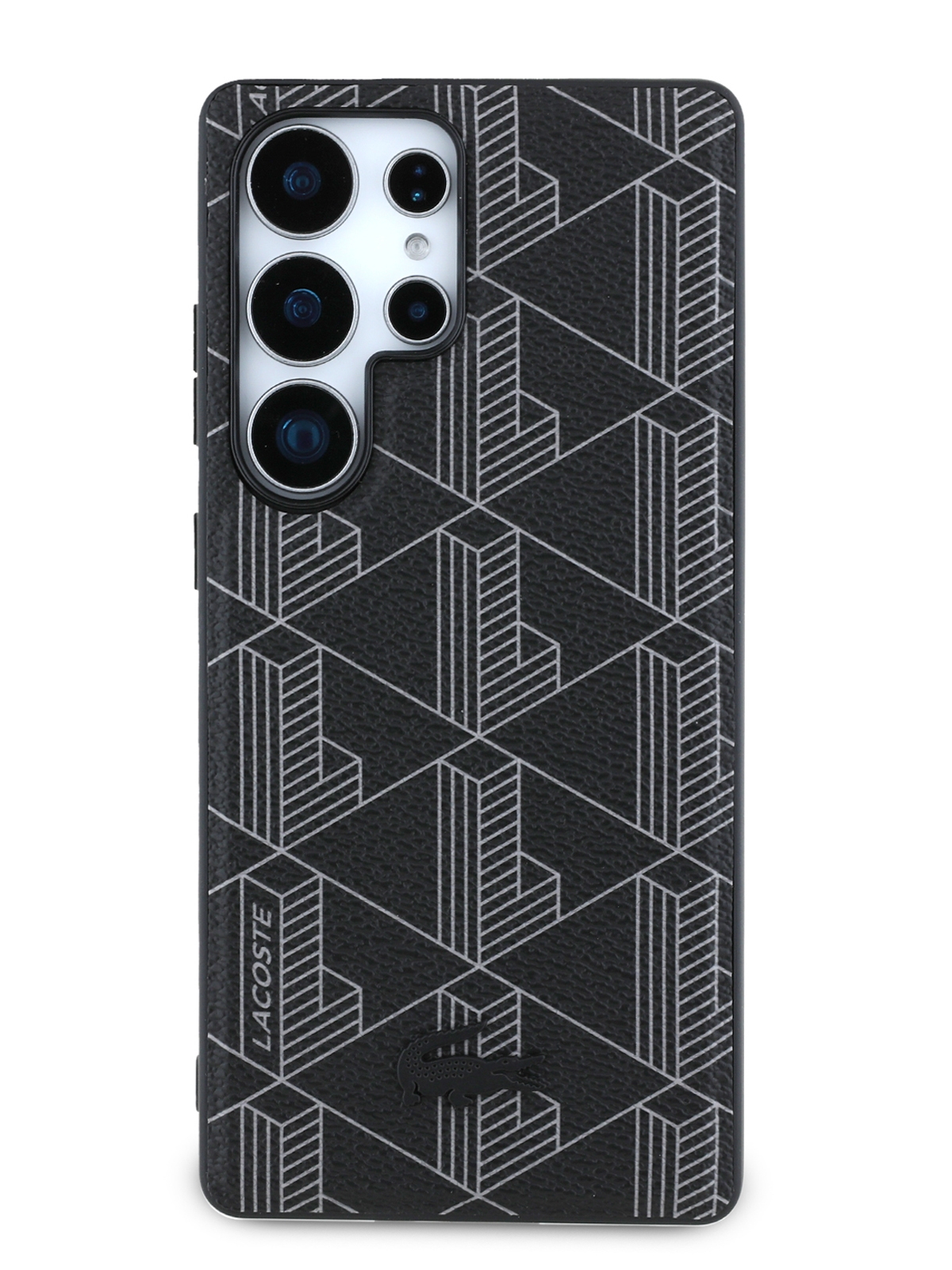 Чехол Lacoste для Galaxy S25 Ultra чехол PVC The Blend, MagSafe, Черный