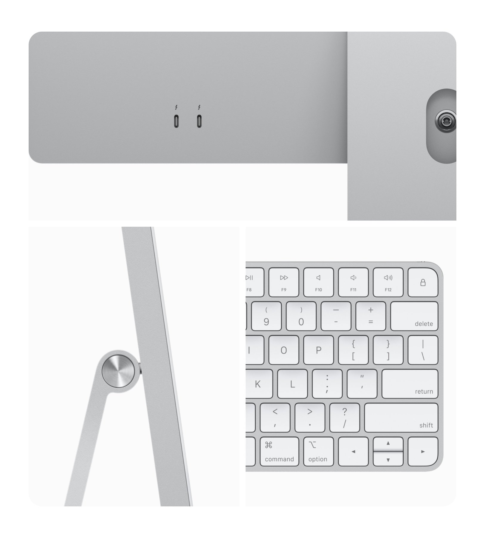 Apple iMac 24", 2023, Retina 4,5K, M3 8Core CPU, 10Core GPU/8Гб/256Гб SSD, Серебристый, MQRJ3