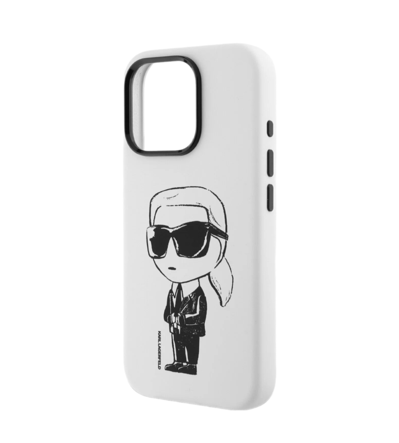 Чехол Lagerfeld Liquid Silicone NFT Graffiti Karl Ikonik Hard White (MagSafe) для iPhone 16 Pro Max, Белый