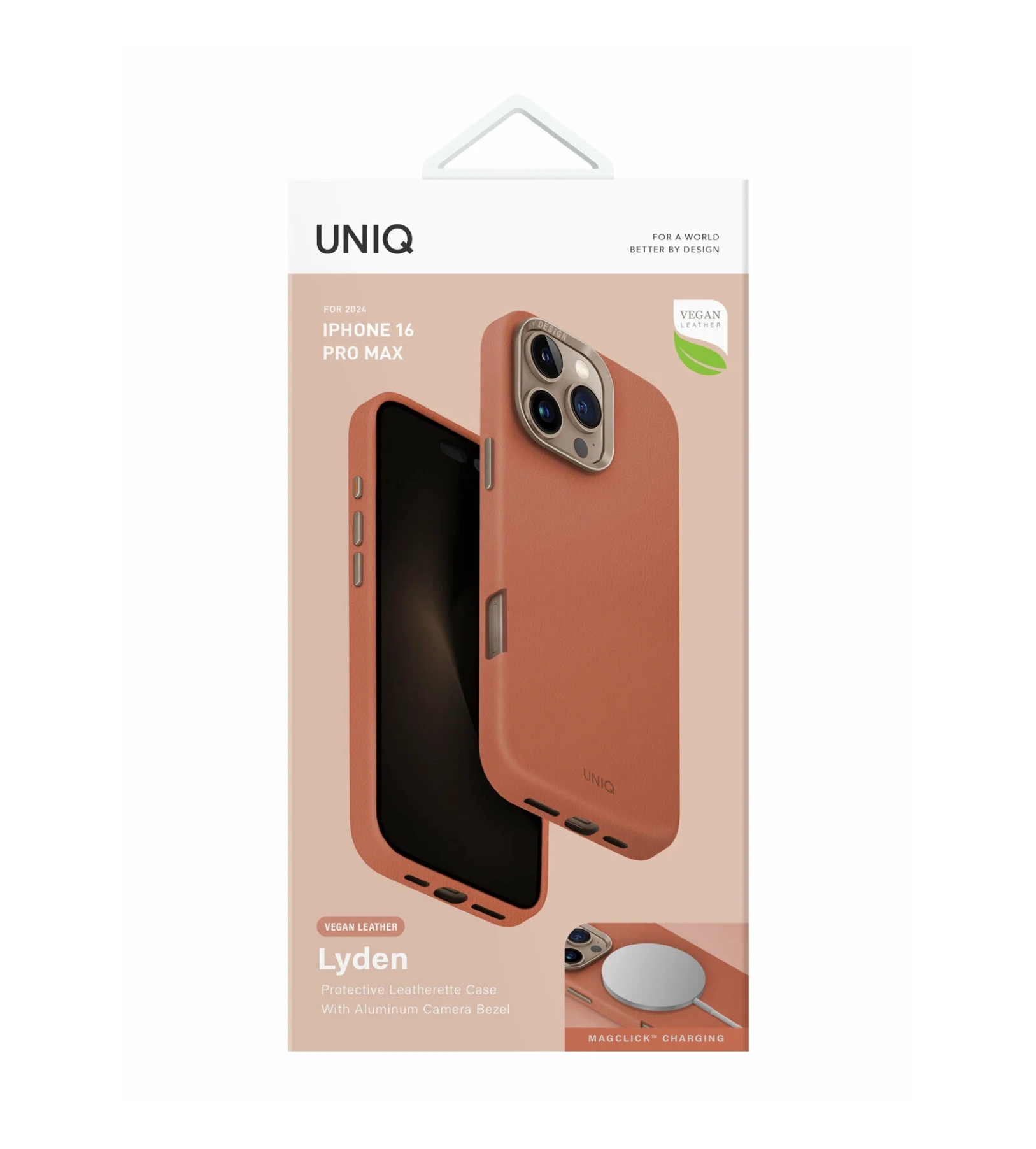 Чехол Uniq Lyden Terracotta c Magsafe для iPhone 16 Pro Max, Оранжевый
