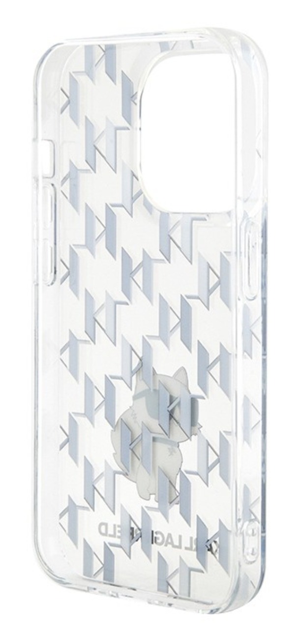 Чехол Lagerfeld для iPhone 15 Pro, PC/TPU Monogram NFT Choupette Hard, Прозрачный