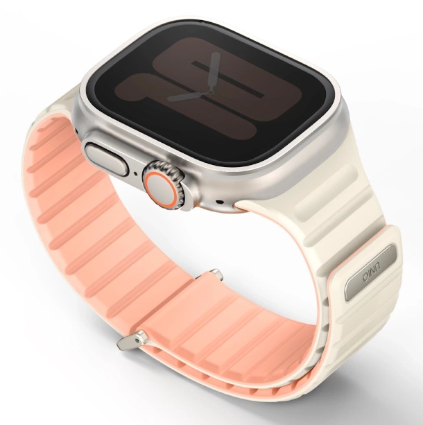 Ремешок Uniq Revix EVO reversible Magnetic Caspian Crepe Розовый/Слоновая кость для Apple Watch 38/40/41мм