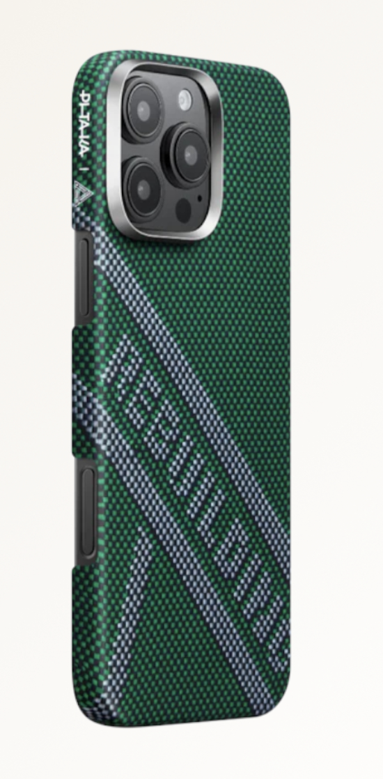 Чехол PITAKA Re-TROS Refining Tactile Woven Case для iPhone 16 Pro Max, Зеленый