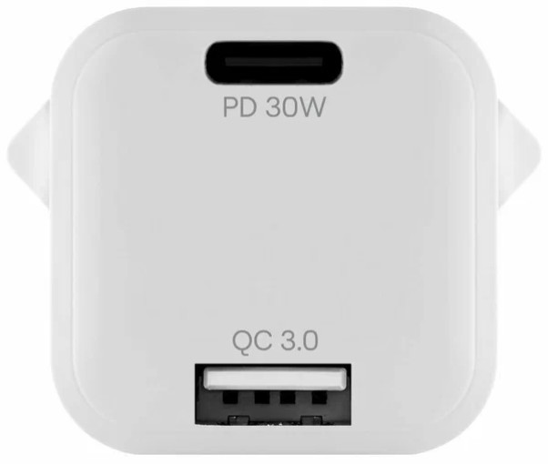 uBear Pulse Dual, GaN, USB-C, 30W, Белый