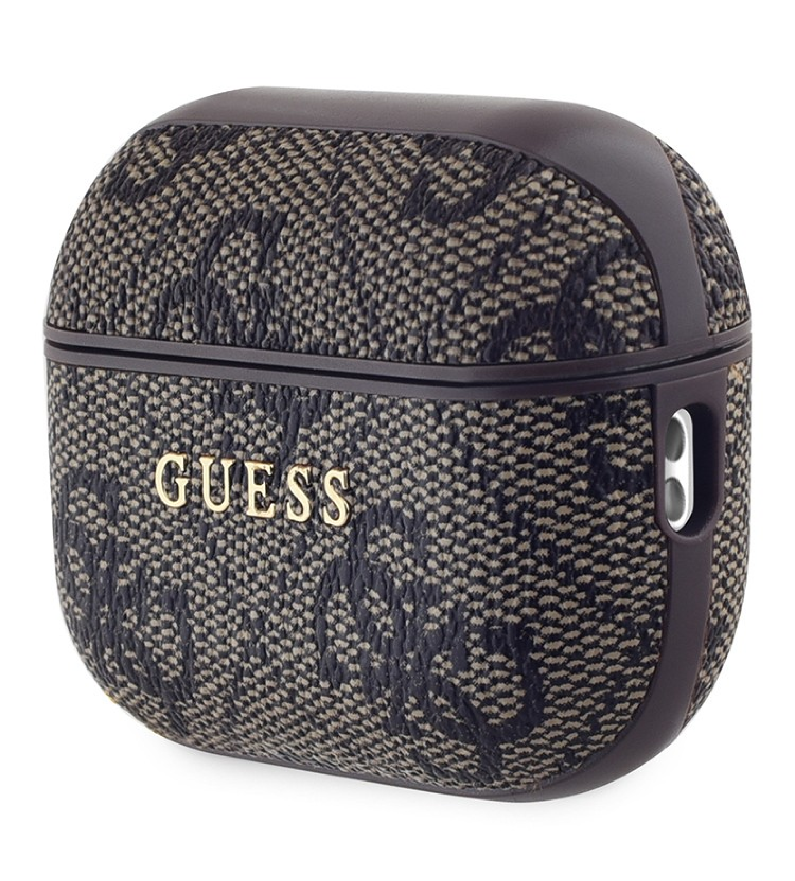 Чехол Guess PU leather 4G with Classic metal logo and Charm для Airpods Pro 2, Коричневый