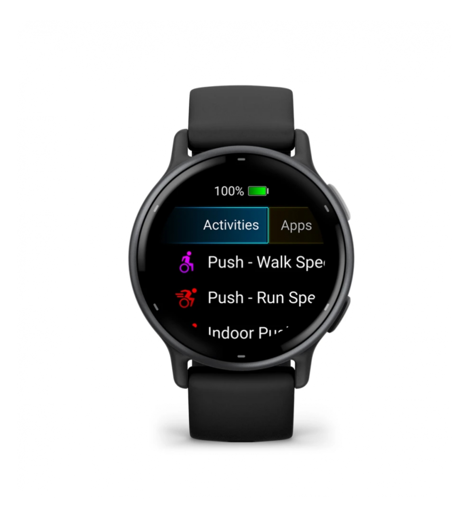 Garmin Vivoactive 5 Slate, алюминиевый ободок с черным корпусом и силиконовым браслетом