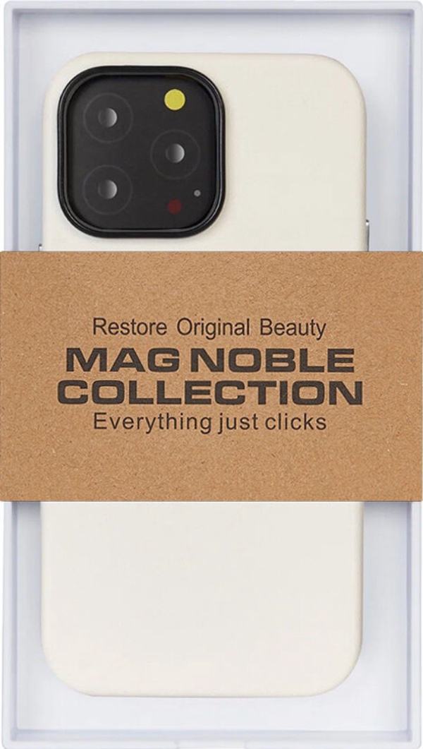 Чехол KZDOO Mag Благородная коллекция для iPhone 15 Pro Max, Белый