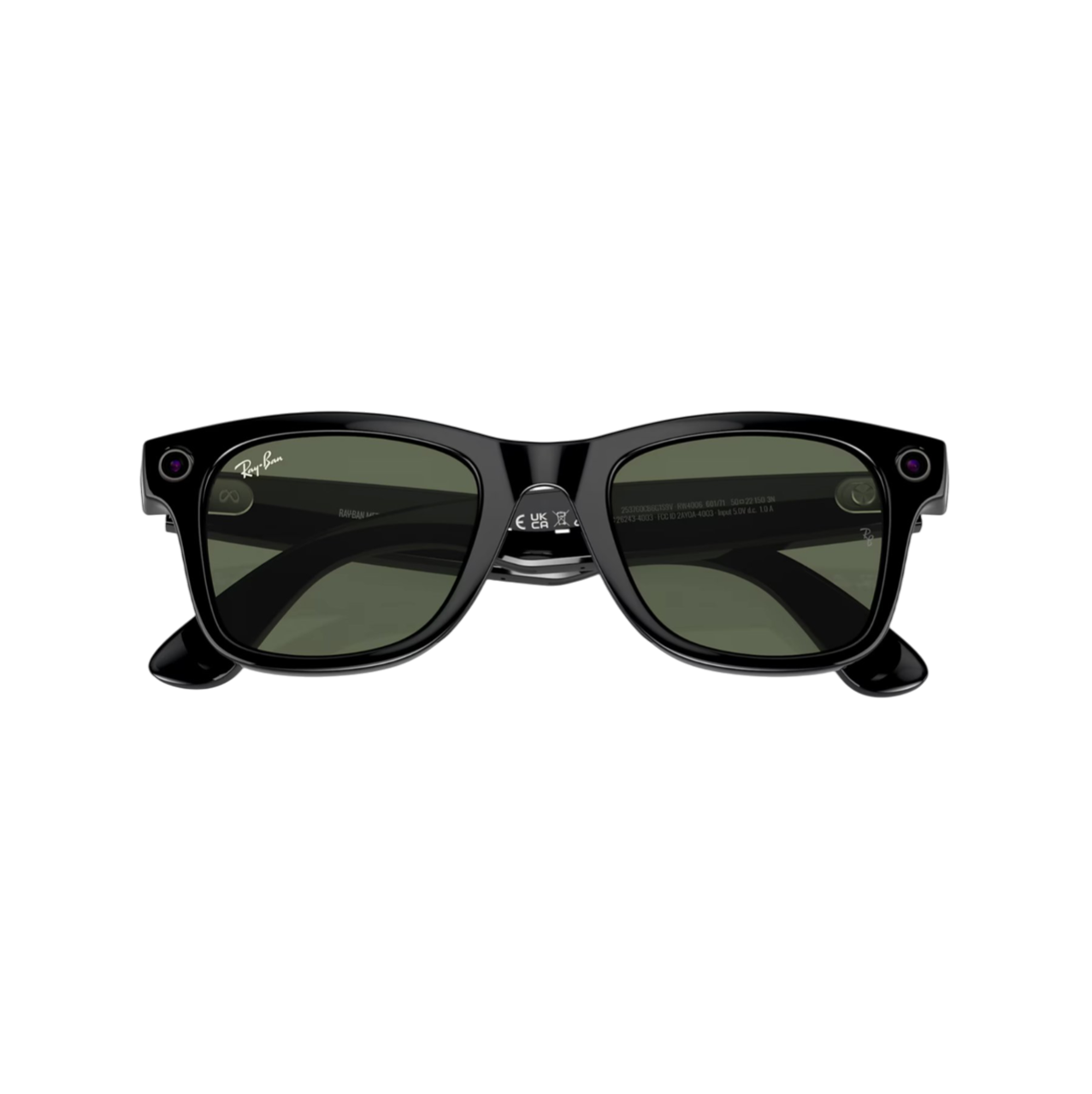 Умные очки RayBan Wayfarer RW4006 Shiny Black/Green (150 - 50 размер) в Краснодаре