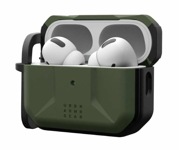 Чехол с карабином Urban Armor Gear (UAG) Civilian для AirPods Pro / Pro 2, Оливковый