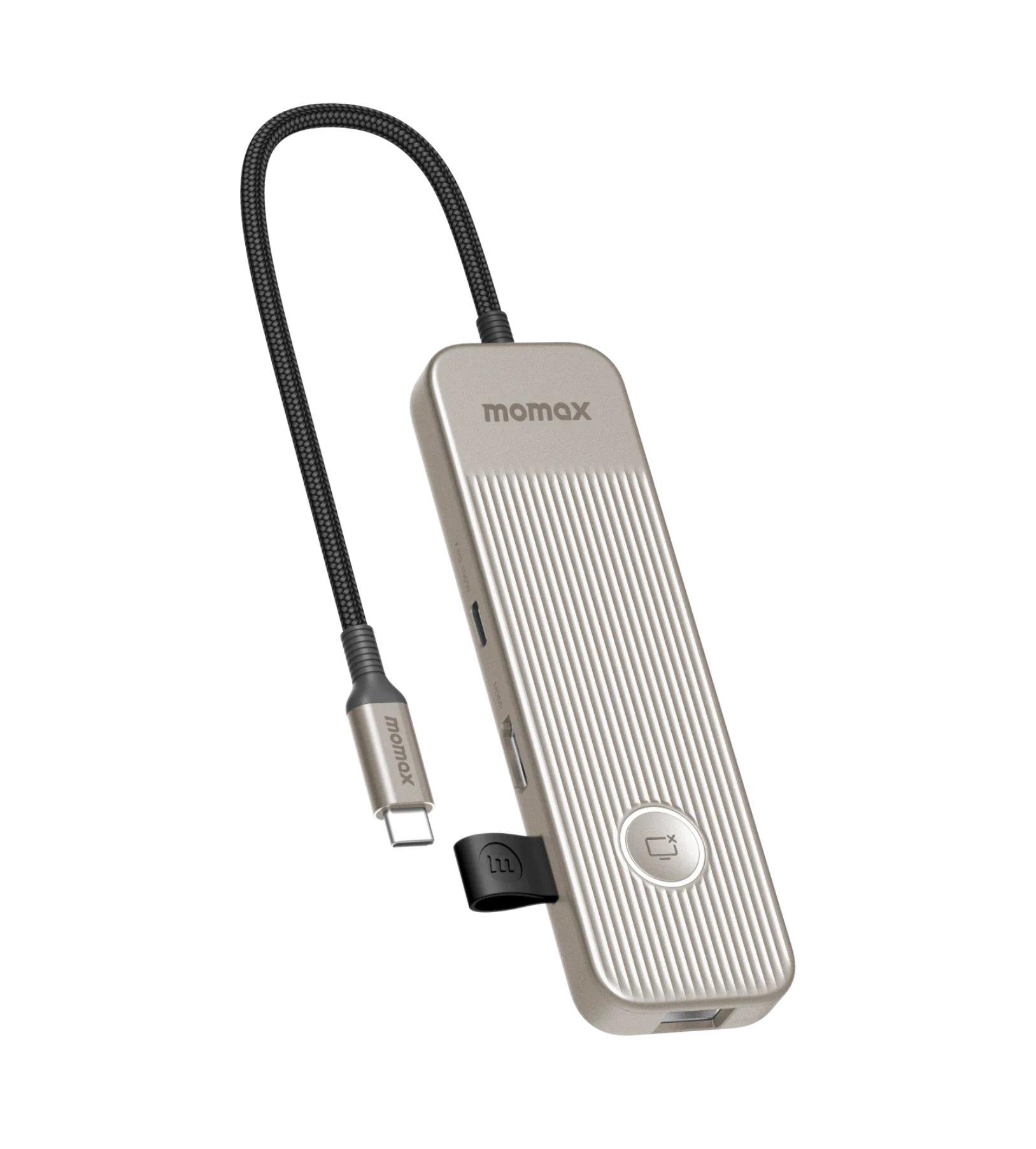 Многофункциональный хаб USB-C 8 в 1 MOMAX ONELINK, Титановый, DH18L