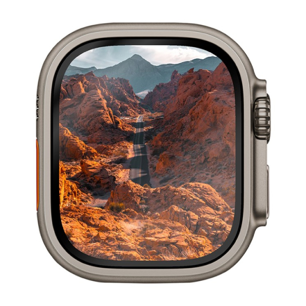 Защитное стекло "Uniq" для Apple Watch Ultra 49мм, OPTIX Vivid (true colors) Прозрачный/Черный (+installer)