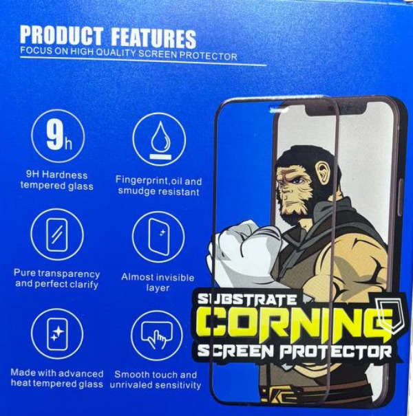 Защитное стекло MX.MOOX Corning Black для Apple iPhone 15 Pro Max, Черная рамка