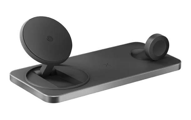 Bazic GoMag Station 3-в-1 с  зарядкой apple watch, 15W, Серый