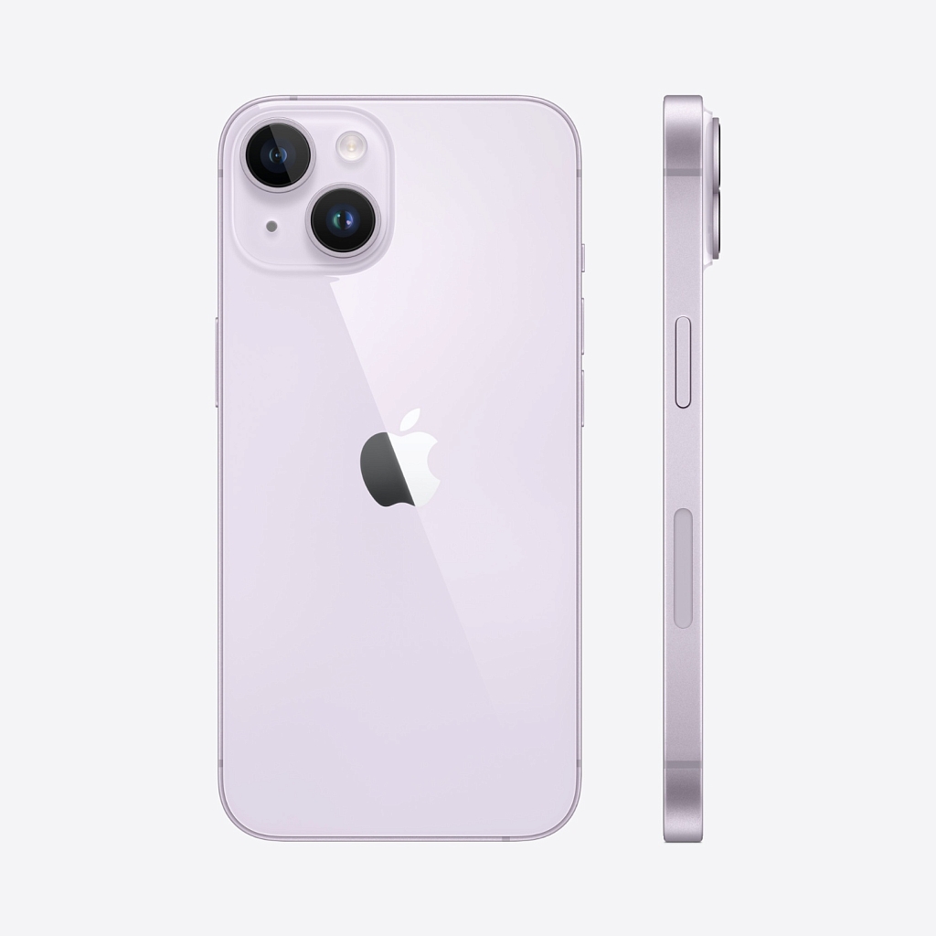 iPhone 14 128Гб (2 sim / 76%) Фиолетовый - Б/У ★★★★★
