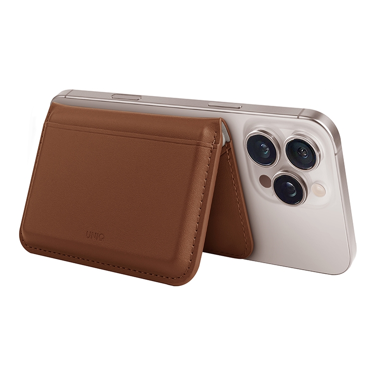 Чехол-бумажник Uniq Lyden DS Magnetic RFID-blocking wallet, Карамель