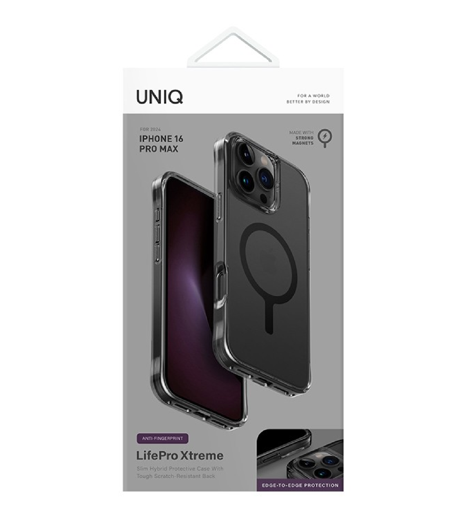 Чехол Uniq Lifepro Xtreme с MagSafe для iPhone 16 Pro, серый