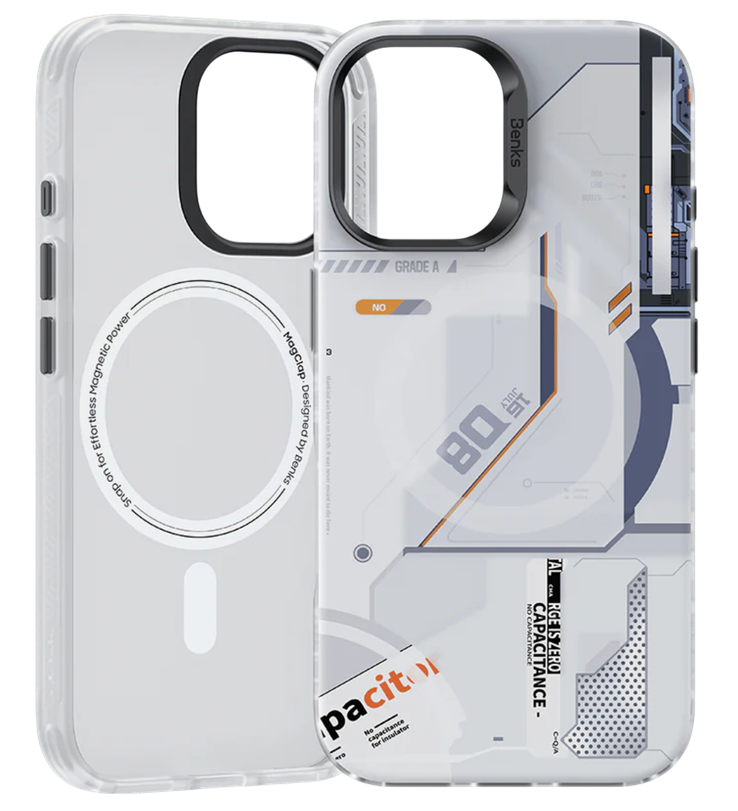 Чехол силиконовый Benks Перспектива MagSafe для iPhone 16, Белый