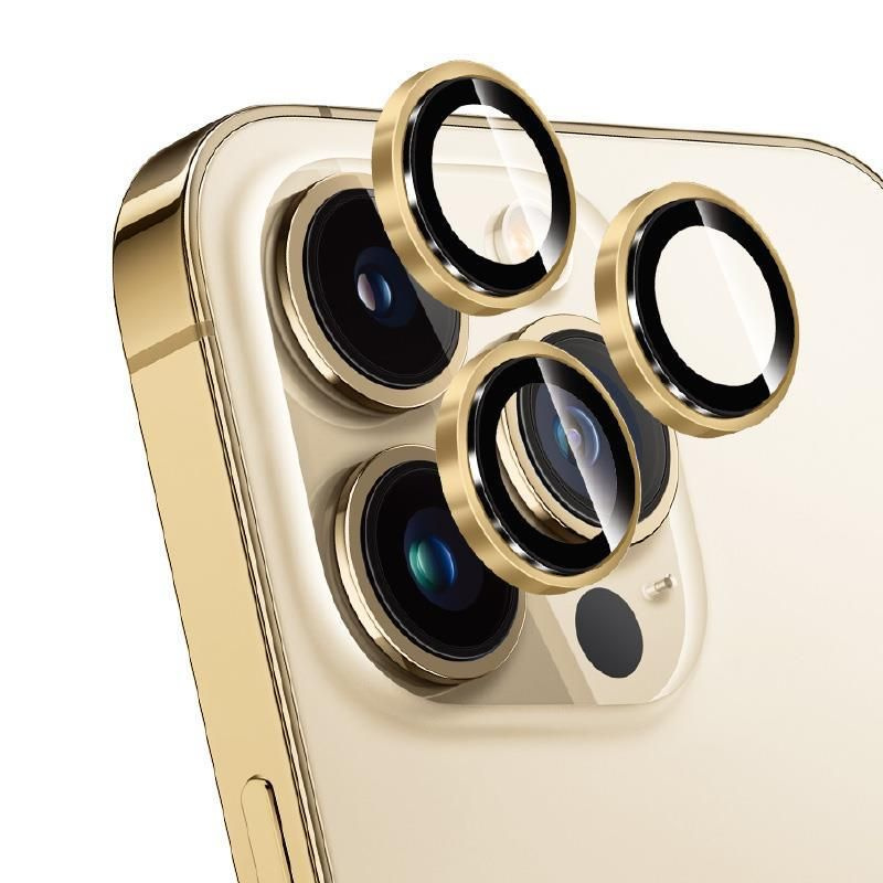 Защитное стекло на камеру XC-31 iPhone 12/12mini/11, Золотое