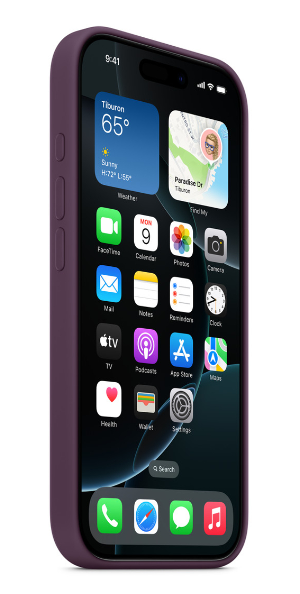 Чехол Оригинальный Силикон MagSafe для iPhone 16 Pro, Слива