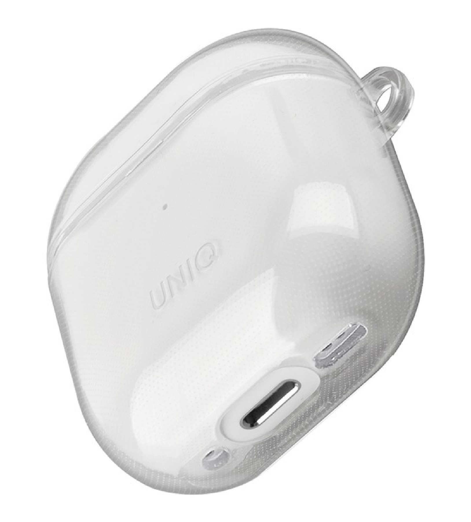 Чехол Uniq Glase TPU с карабином для Airpods 4, Прозрачный