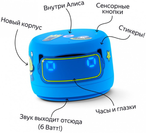Умная колонка Яндекс. Станция Лайт 2, Cиний Умная колонка Яндекс. Станция Лайт 2, Cиний