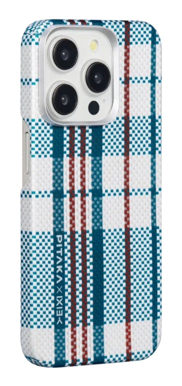 Чехол PITAKA MagEZ Case 4 для iPhone 15 Pro Max 6.7", Синий/Белый