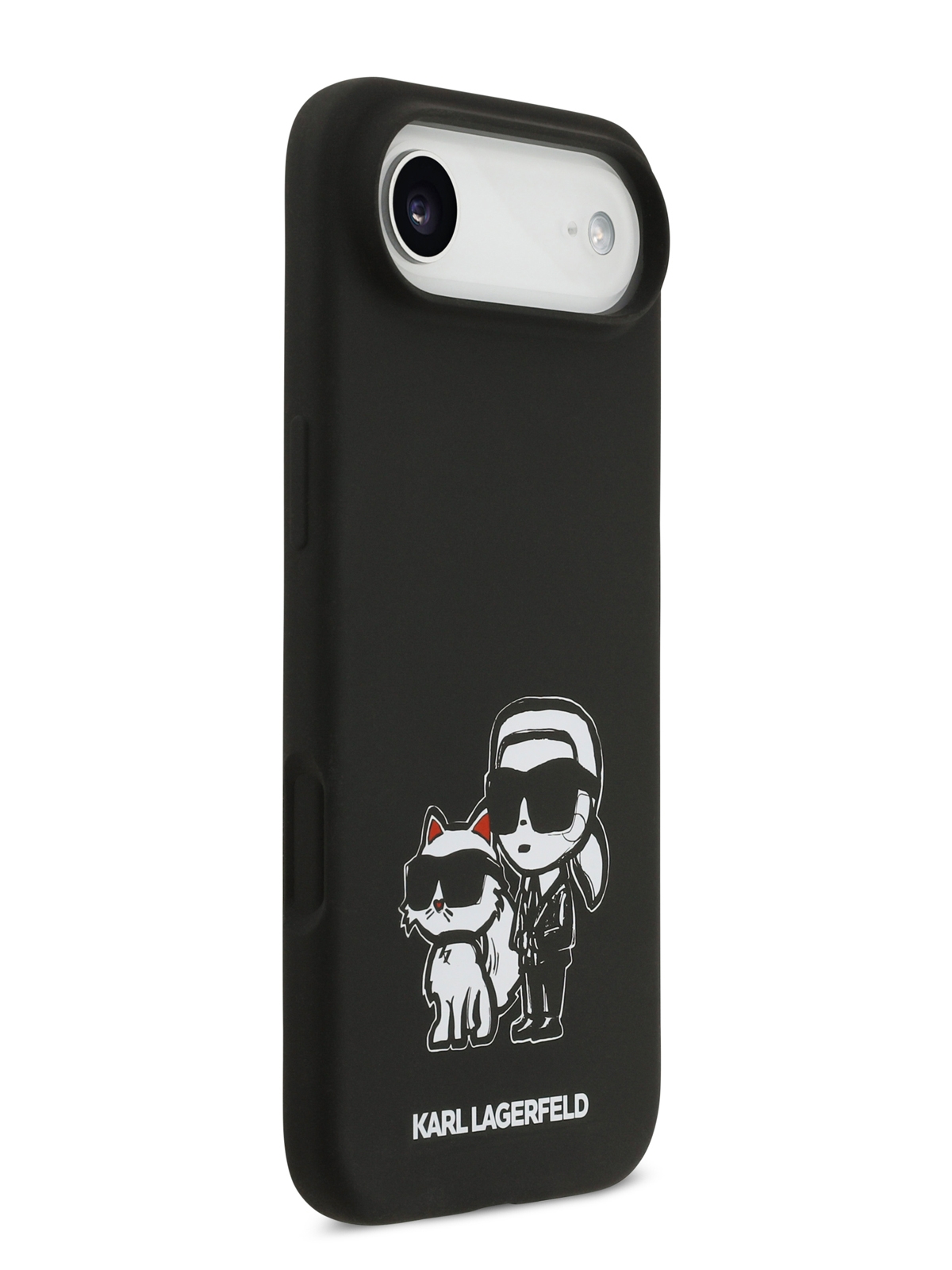 Чехол Lagerfeld iPhone Air Liquid Silicone Sketch Karl&Choup Metal cam Hard Black, MagSafe, Черный