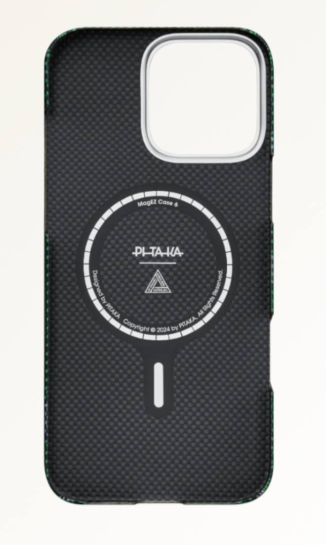 Чехол PITAKA Re-TROS Refining Tactile Woven Case для iPhone 16 Pro Max, Зеленый