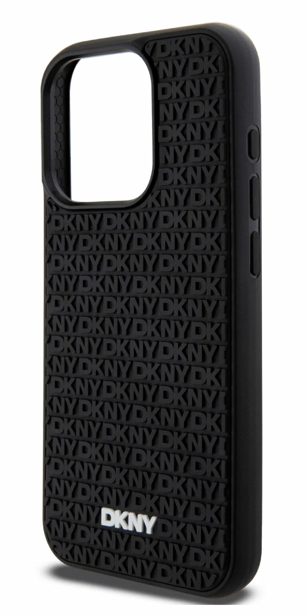 Чехол DKNY для iPhone 15 Pro Max 3D Rubber Repeat Hard, Черный