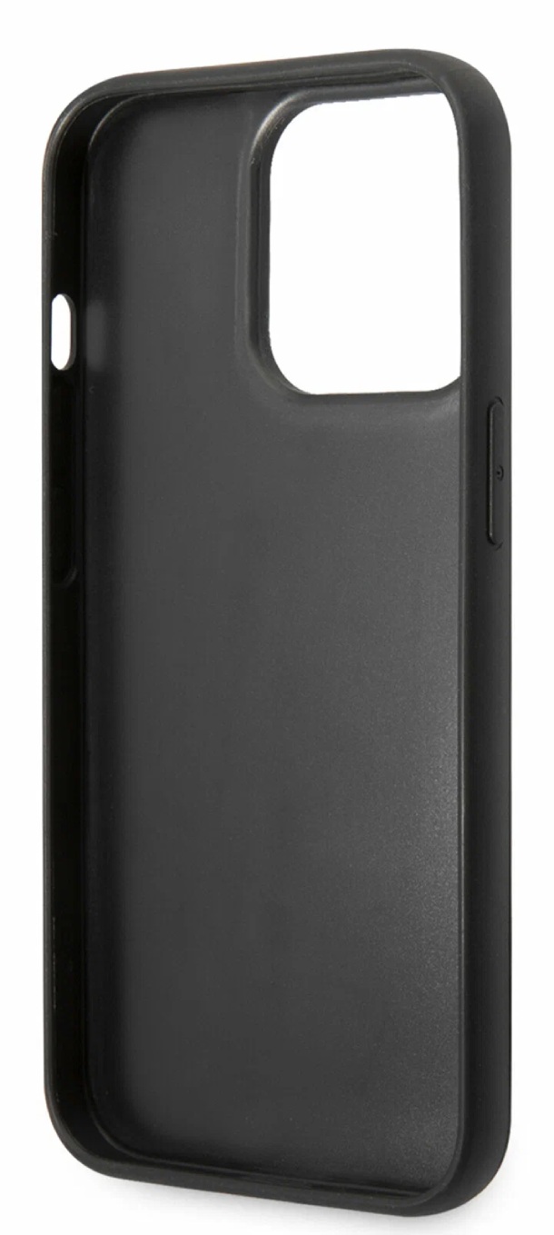 Чехол Lagerfeld для iPhone 15 Pro Max, PU Quilted Metal logo Hard, Черный