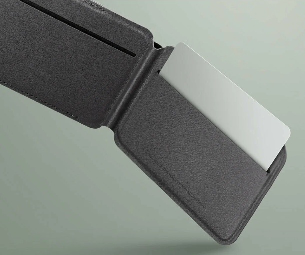 Чехол-подставка и бумажник UNIQ LYDEN DS MagSafe, Серый Носорог/Черный