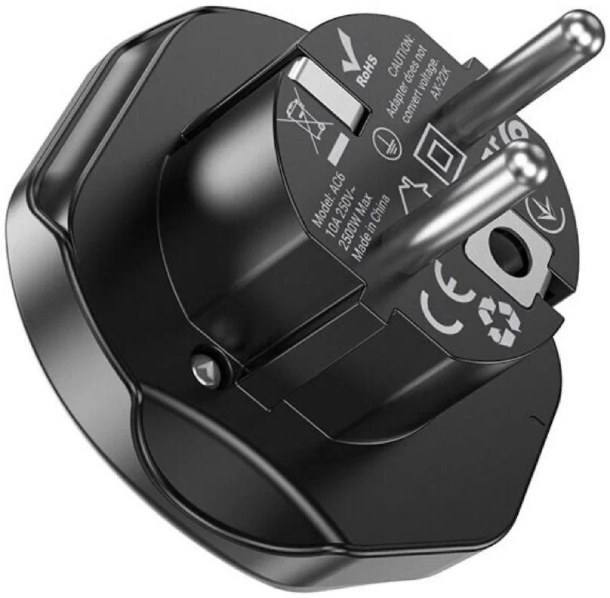 Переходник сетевой HOCO AC6 Черный