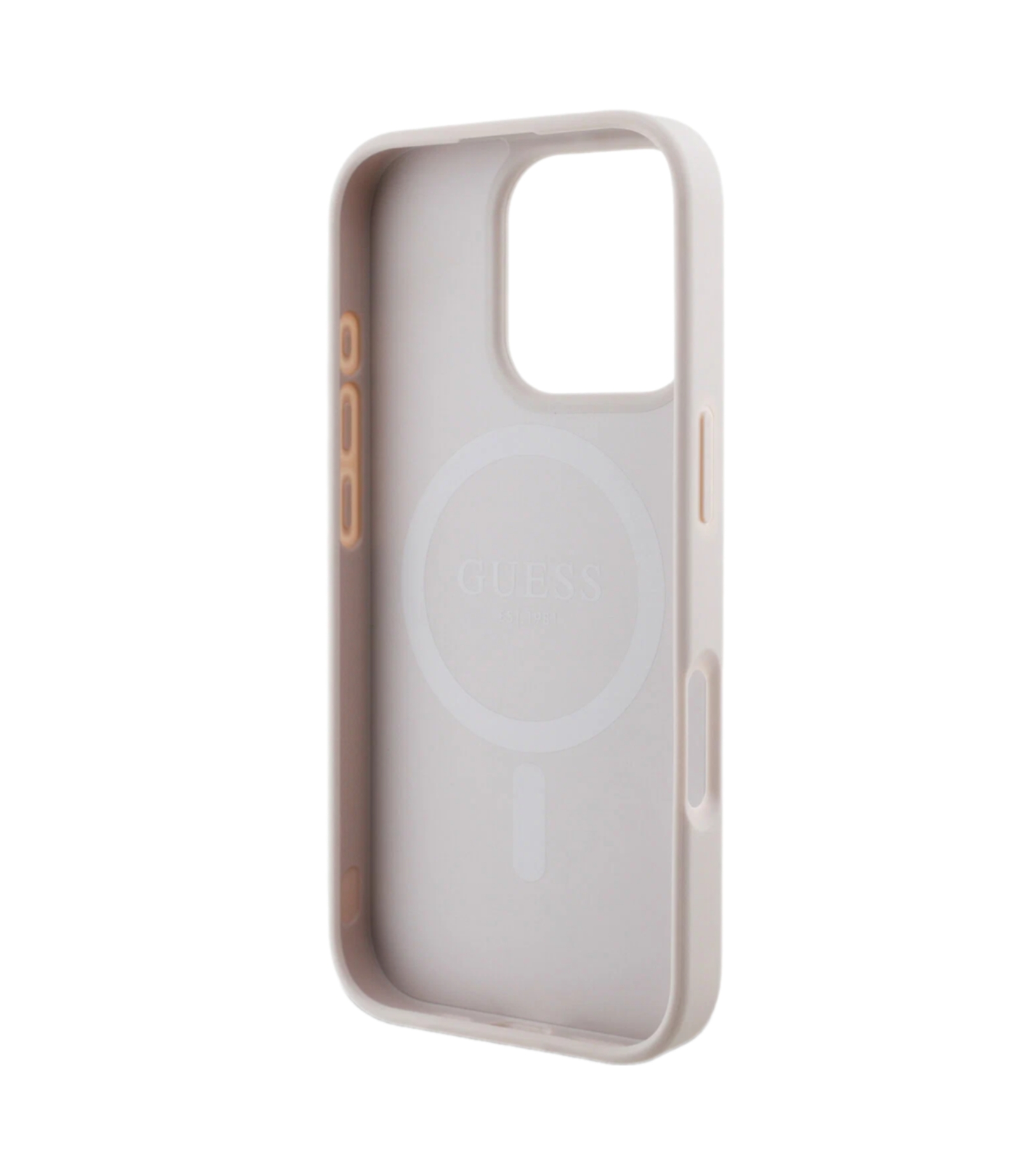 Чехол Guess PU 4G Stripes (MagSafe) для iPhone 16 Pro, Розовый