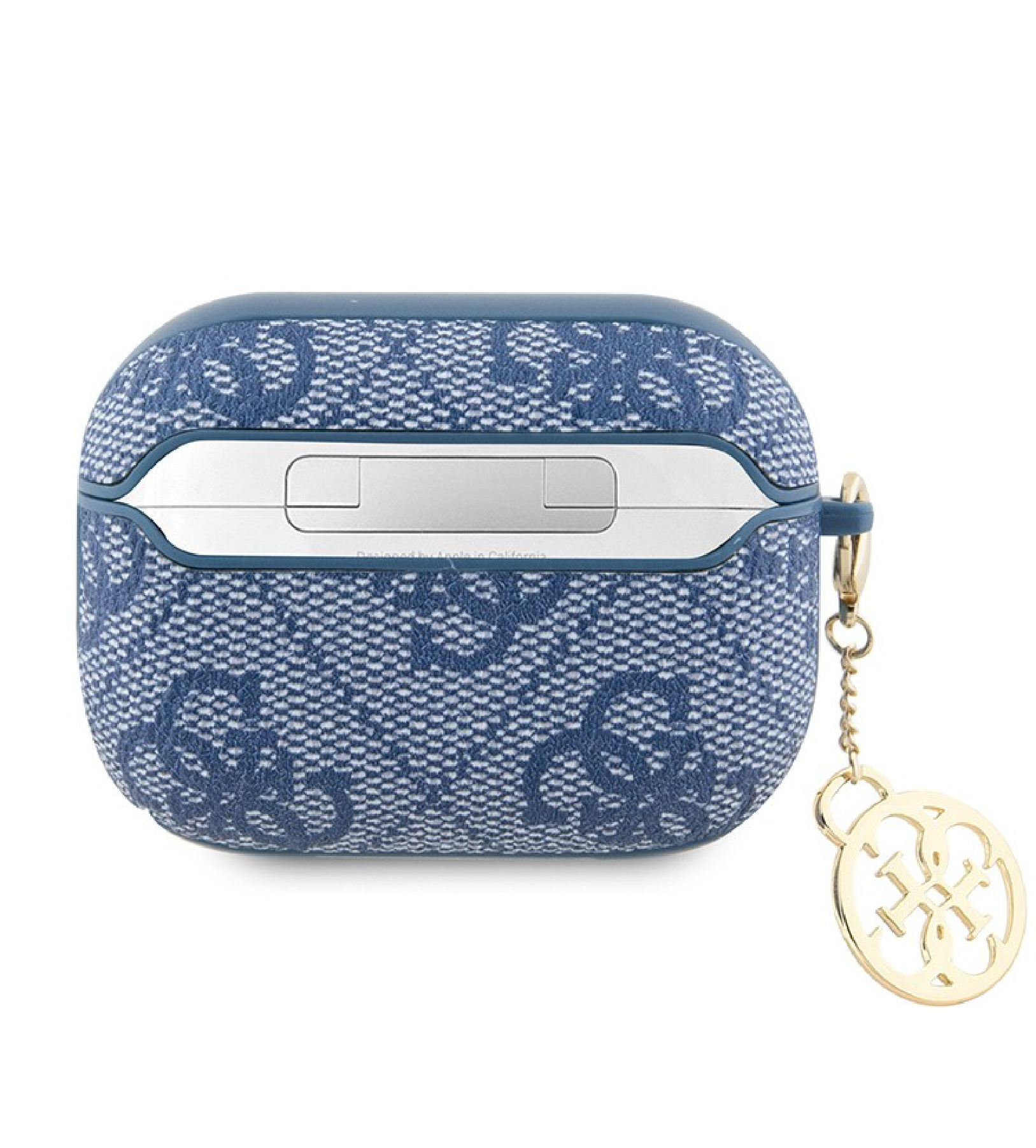 Чехол Guess для Airpods Pro 2, PU Кожа 4G с металлическим логотипом и карабином, Черный