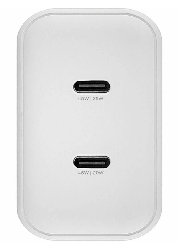 uBear Wall charger Bridge 45W, 2 порта USB-C , 45W, Белый