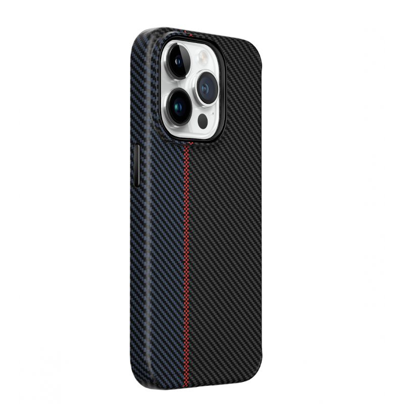 Чехол WiWU Magsafe LCC-107 для iPhone 15 Pro, Синий\Крансый\Черный