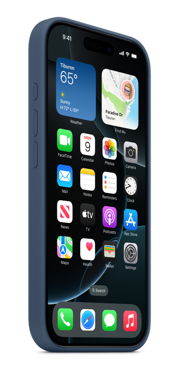 Чехол под оригинал для iPhone 16 Pro Max, Синий