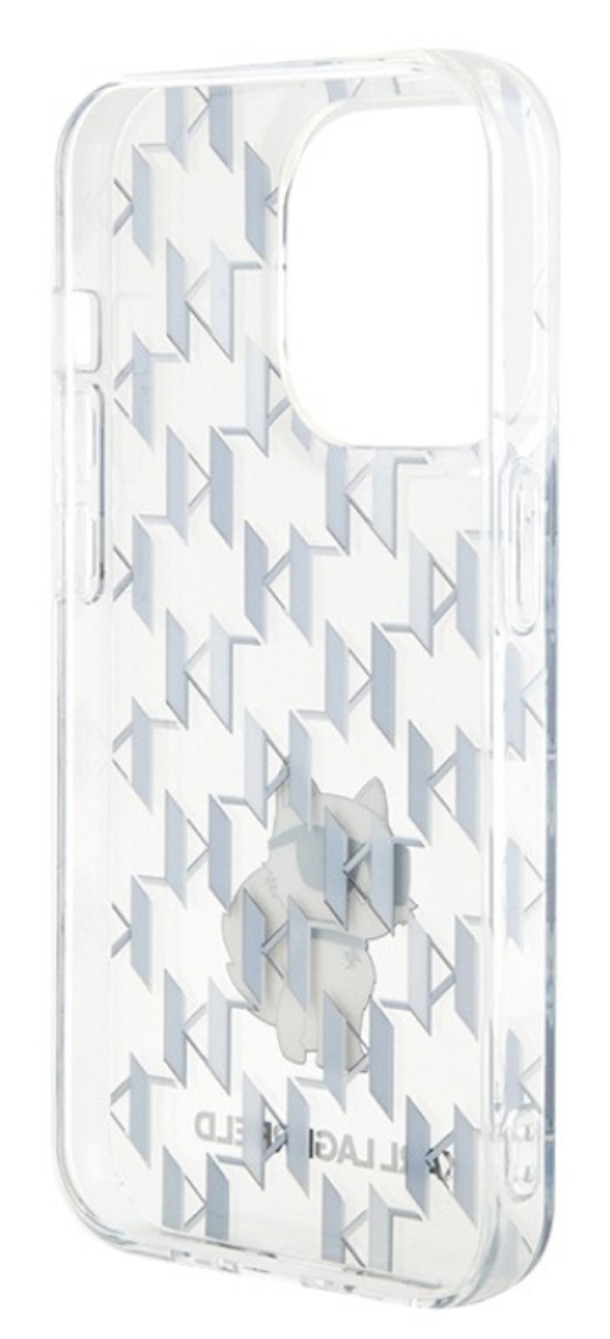 Чехол Lagerfeld для iPhone 15 Pro Max, PC/TPU Monogram NFT Choupette Hard, Прозрачный